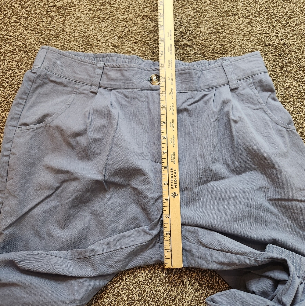 Halara Mid Rise Button Zipper Side Pocket Casual Cotton Joggers Size Large - Picture 6 of 7